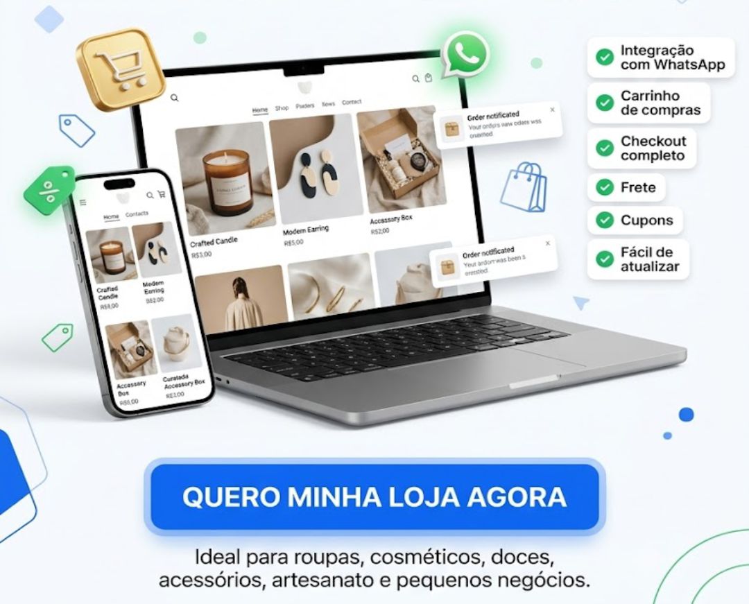 Mockup da Mini Loja