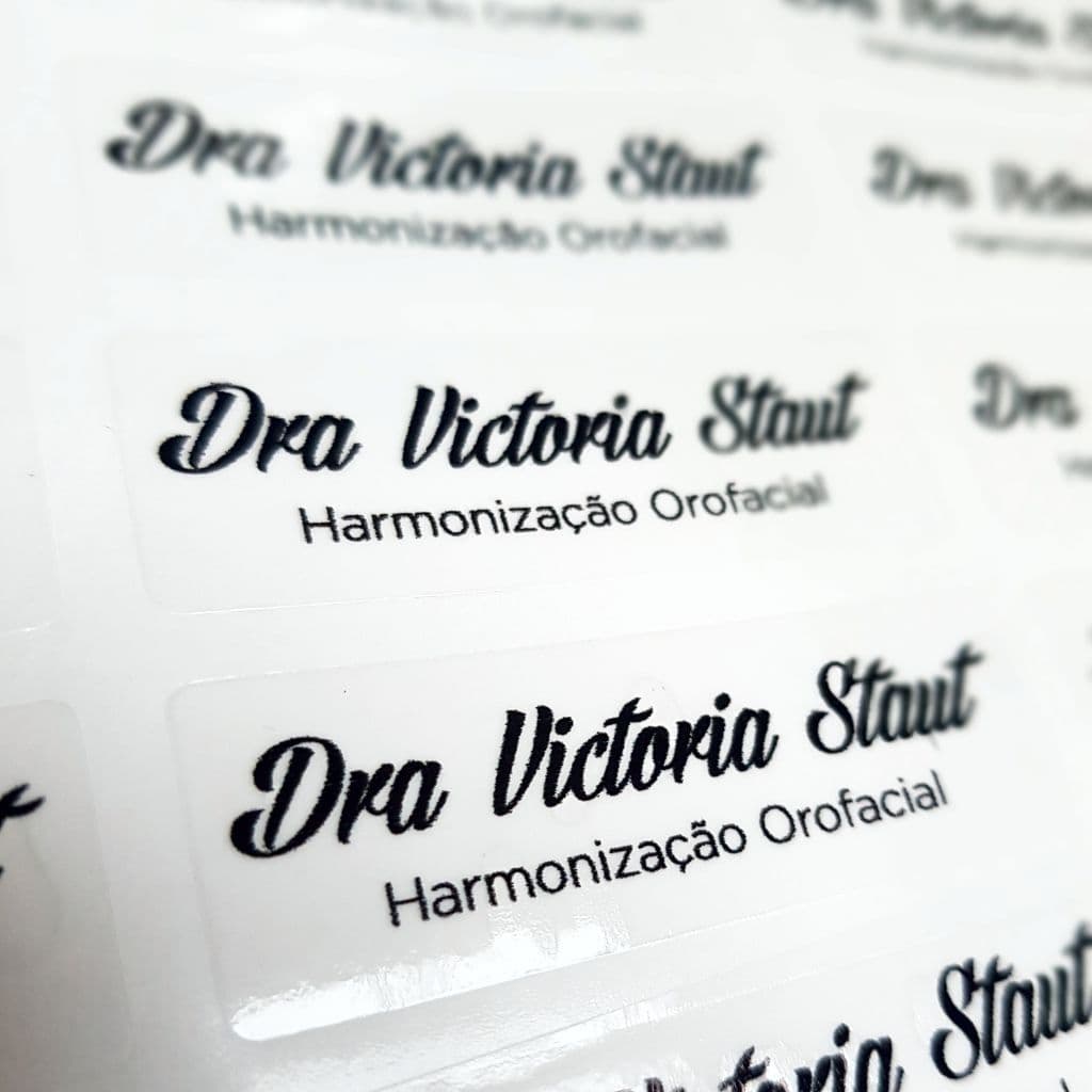 adesivo personalizada transparente dra vitoria viniartedesign